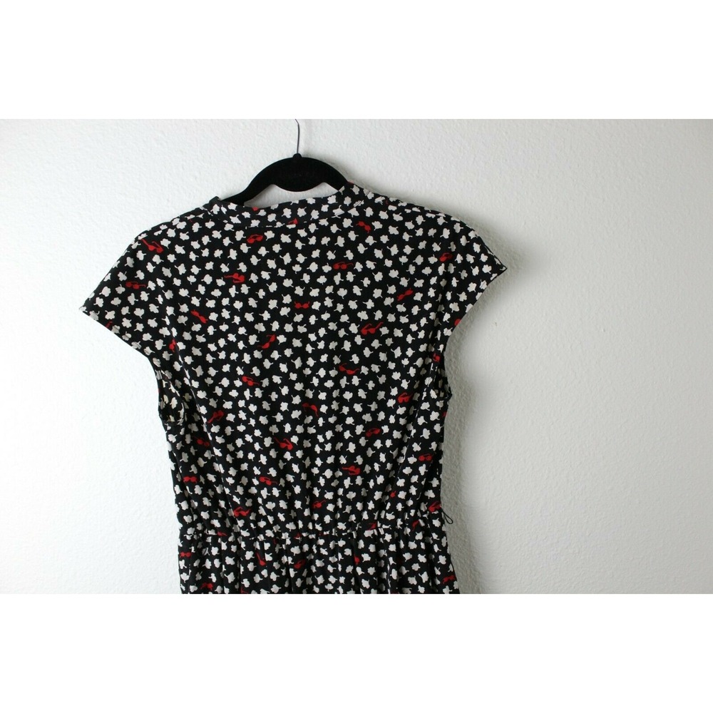 Maeve Anthropologie Short Sleeve Red Black White Dress Small - Picture 5 of 7